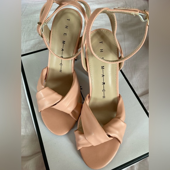 ASOS Shoes - ASOS size 6 peach/nude block heels